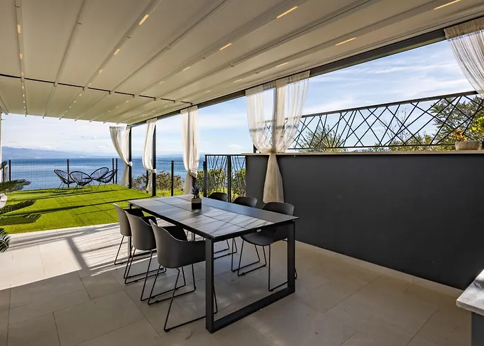 Luxury Seaview Penthouse With Private Parking, Terrace, Barbecue & أوباتيا